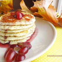 Buttermilk Pancakes with Grape jam syrup